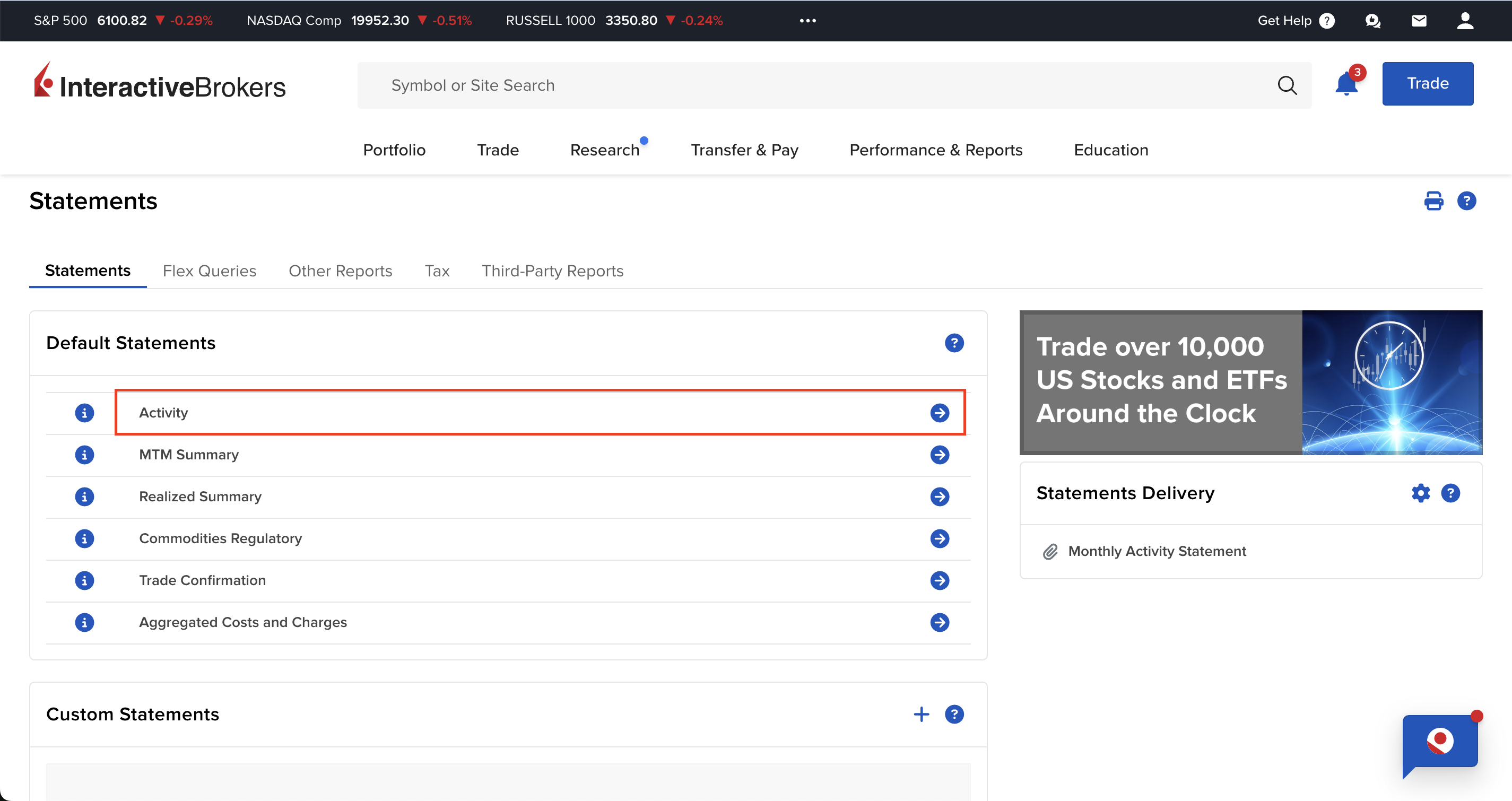 Interactive Brokers Statements