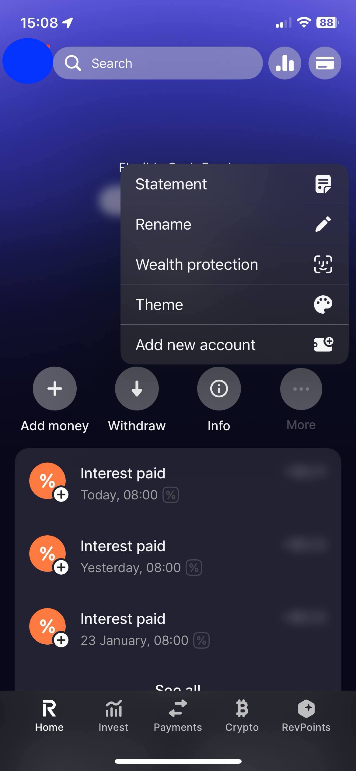 Revolut flexible cash funds